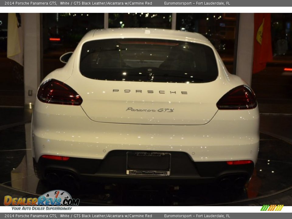 2014 Porsche Panamera GTS White / GTS Black Leather/Alcantara w/Carmine Red Photo #21