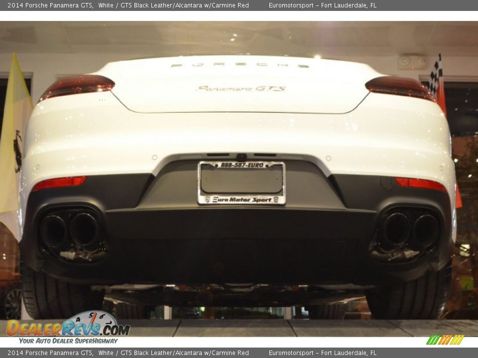 2014 Porsche Panamera GTS White / GTS Black Leather/Alcantara w/Carmine Red Photo #22