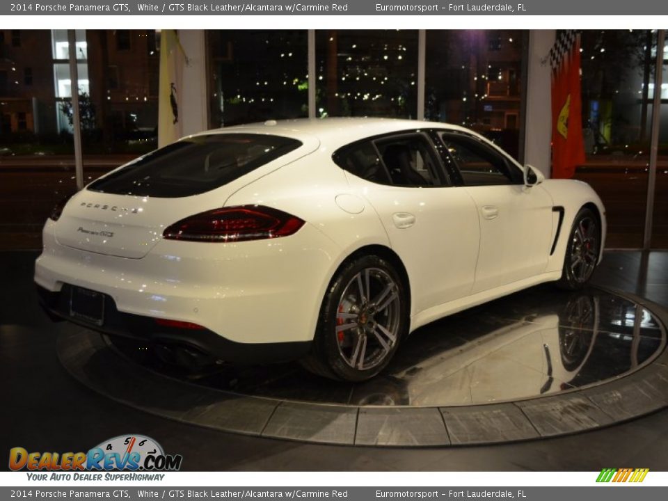 2014 Porsche Panamera GTS White / GTS Black Leather/Alcantara w/Carmine Red Photo #23