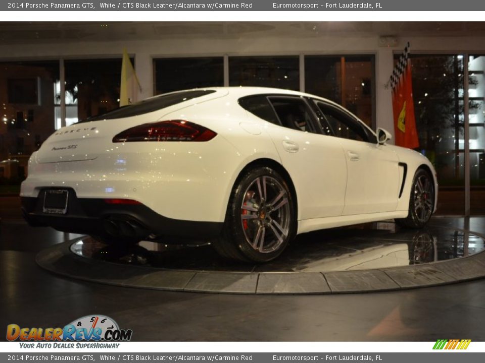 2014 Porsche Panamera GTS White / GTS Black Leather/Alcantara w/Carmine Red Photo #24