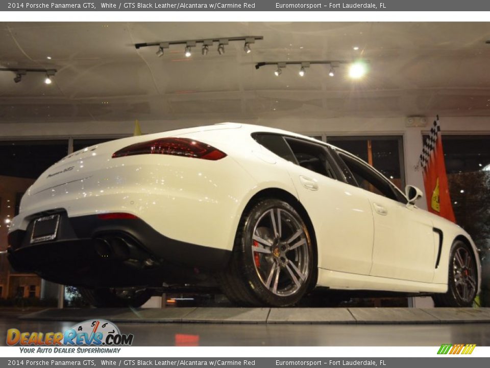 2014 Porsche Panamera GTS White / GTS Black Leather/Alcantara w/Carmine Red Photo #25