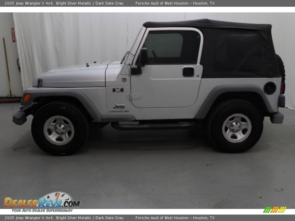 2005 Jeep Wrangler X 4x4 Bright Silver Metallic / Dark Slate Gray Photo #4