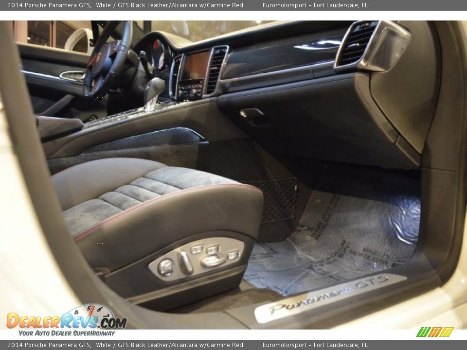 2014 Porsche Panamera GTS White / GTS Black Leather/Alcantara w/Carmine Red Photo #36