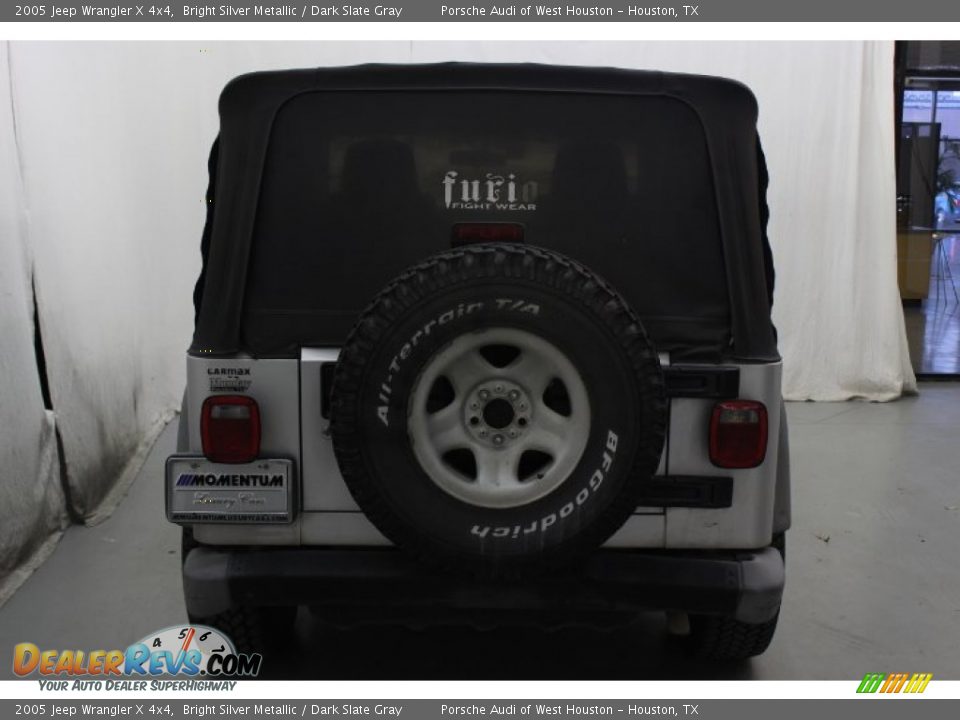 2005 Jeep Wrangler X 4x4 Bright Silver Metallic / Dark Slate Gray Photo #5