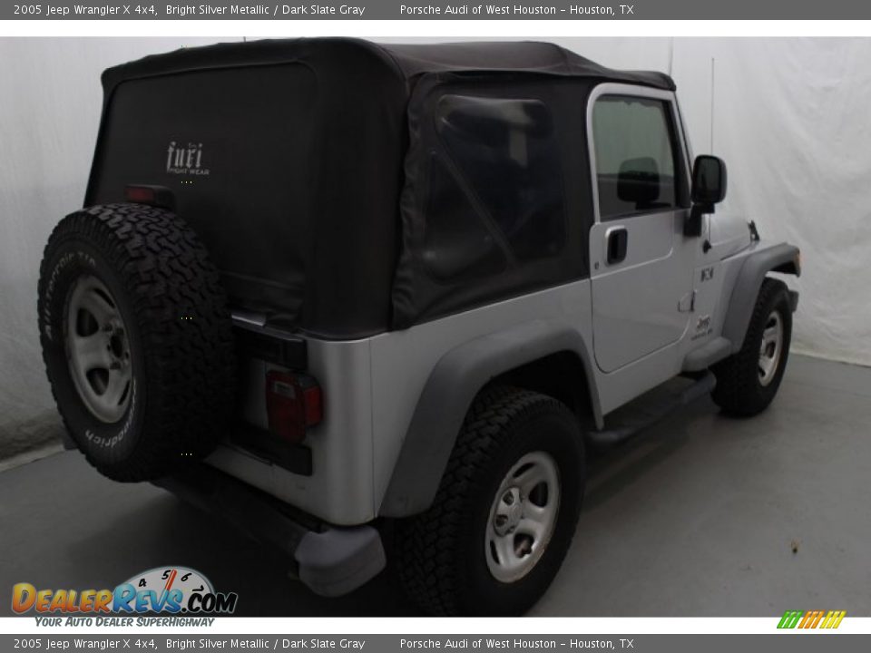 2005 Jeep Wrangler X 4x4 Bright Silver Metallic / Dark Slate Gray Photo #6