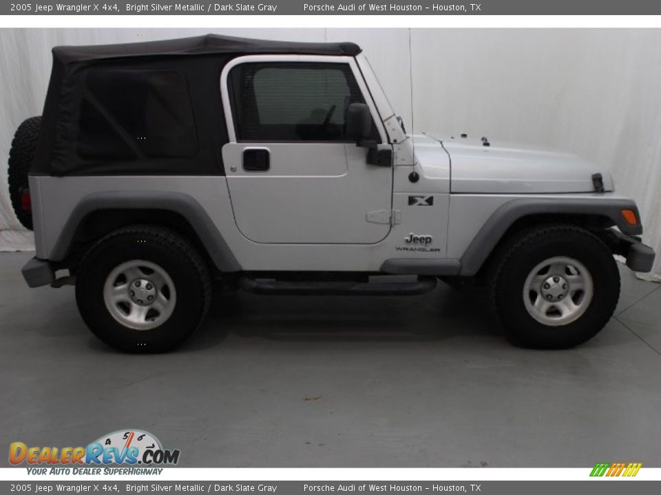 2005 Jeep Wrangler X 4x4 Bright Silver Metallic / Dark Slate Gray Photo #7
