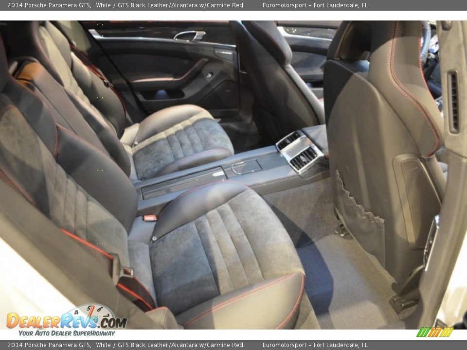 2014 Porsche Panamera GTS White / GTS Black Leather/Alcantara w/Carmine Red Photo #39