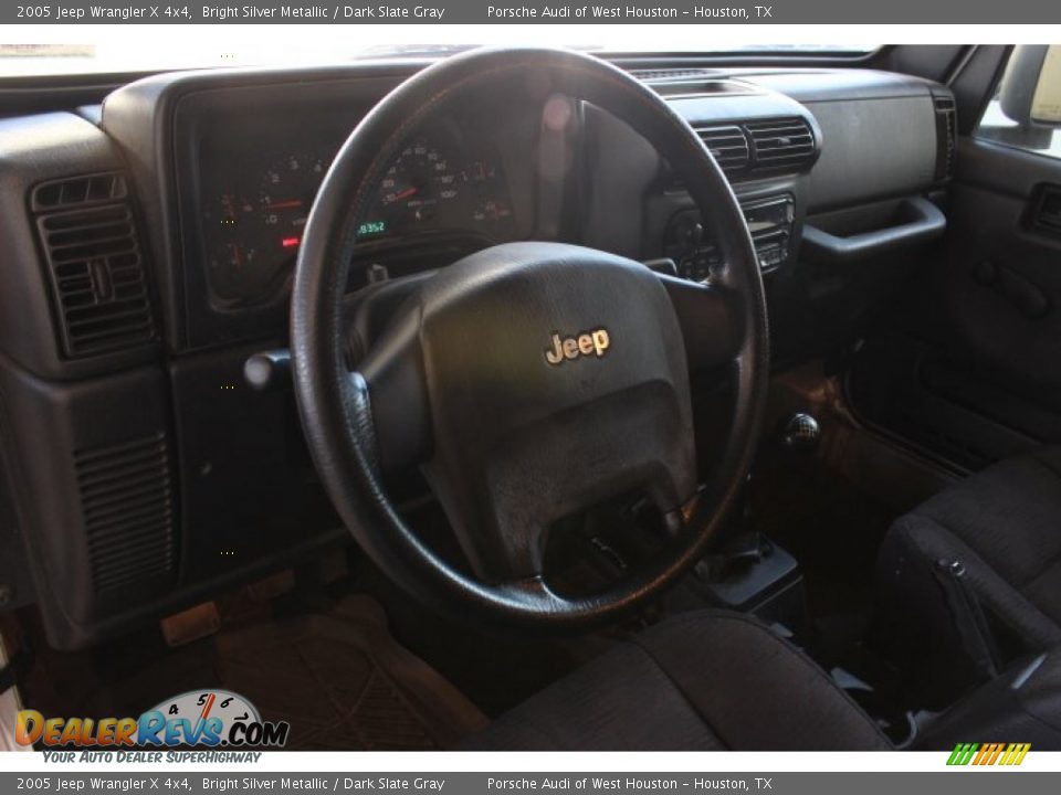 2005 Jeep Wrangler X 4x4 Bright Silver Metallic / Dark Slate Gray Photo #9