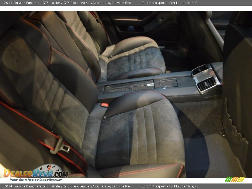 2014 Porsche Panamera GTS White / GTS Black Leather/Alcantara w/Carmine Red Photo #43