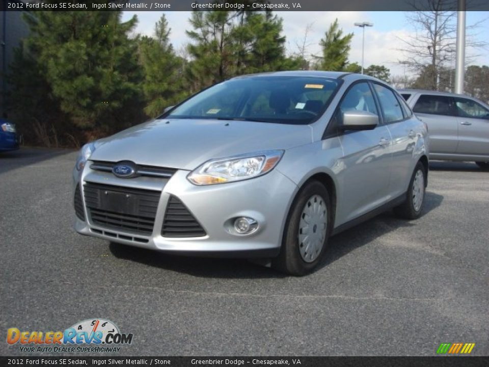 2012 Ford Focus SE Sedan Ingot Silver Metallic / Stone Photo #1