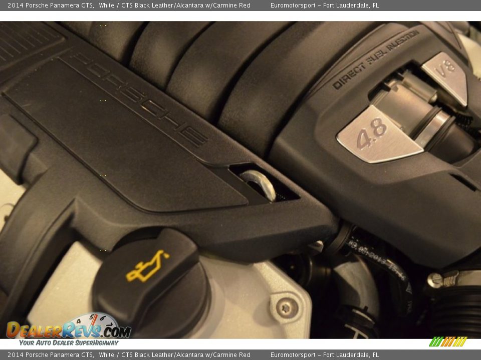 2014 Porsche Panamera GTS White / GTS Black Leather/Alcantara w/Carmine Red Photo #63