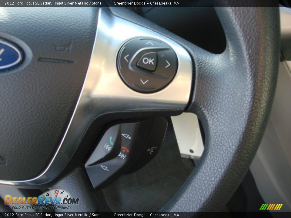 2012 Ford Focus SE Sedan Ingot Silver Metallic / Stone Photo #7