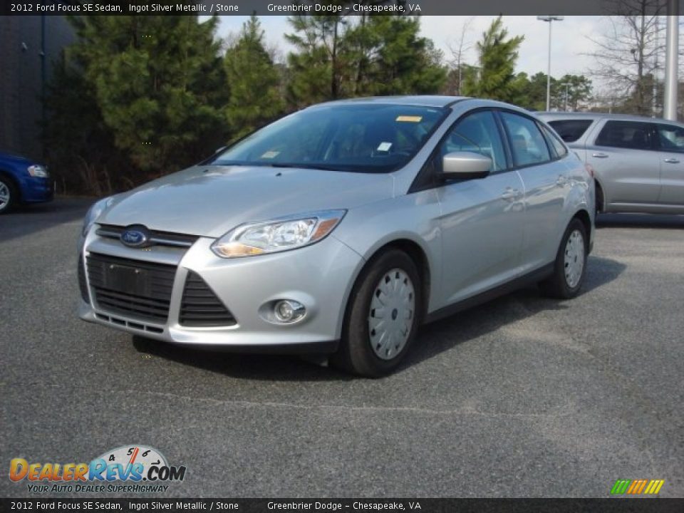 2012 Ford Focus SE Sedan Ingot Silver Metallic / Stone Photo #10