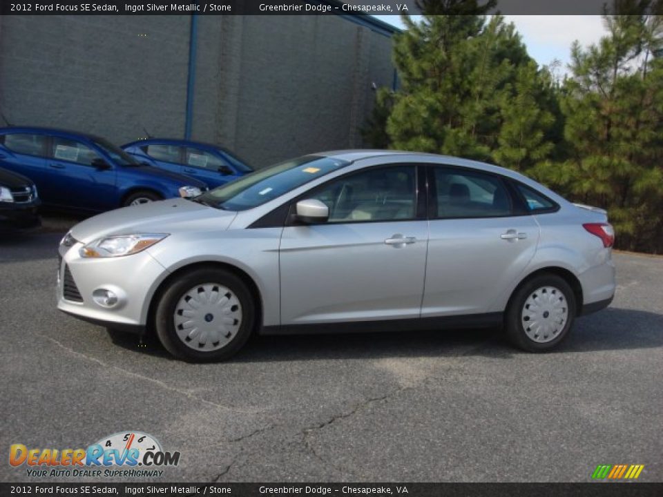 2012 Ford Focus SE Sedan Ingot Silver Metallic / Stone Photo #11