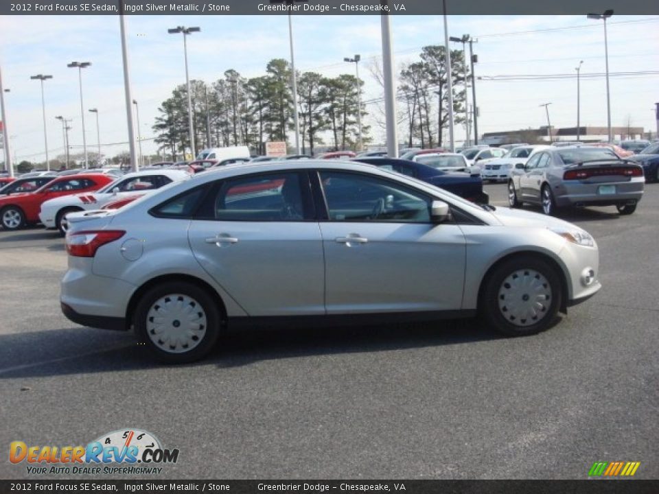 2012 Ford Focus SE Sedan Ingot Silver Metallic / Stone Photo #14