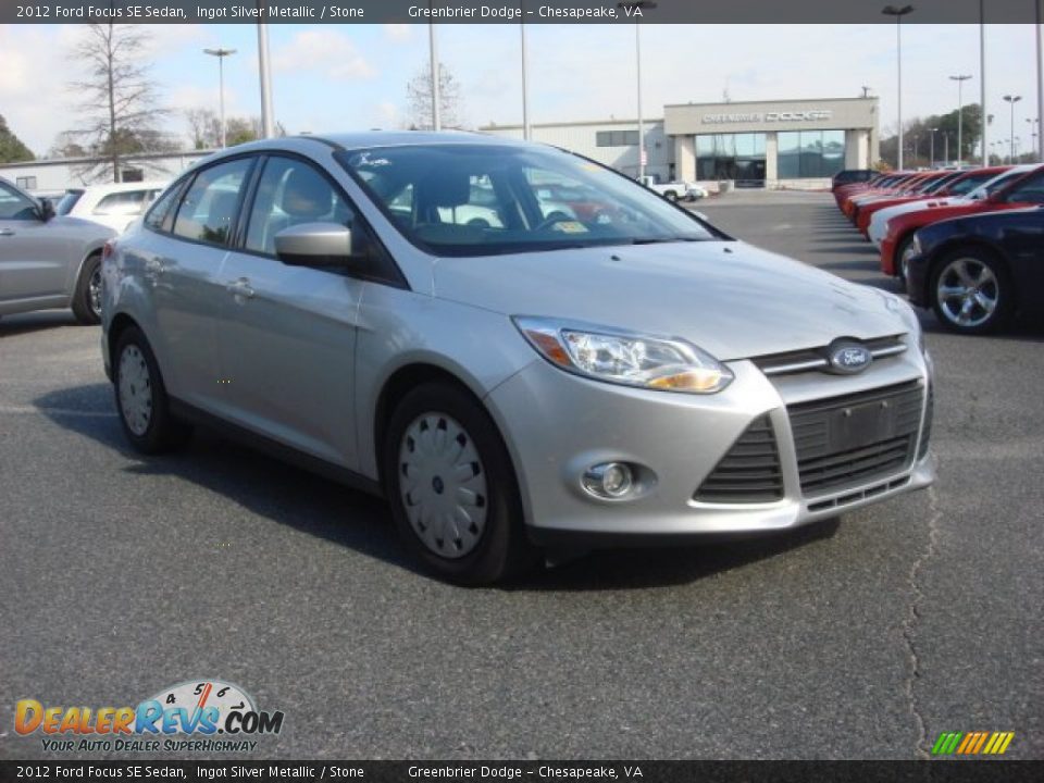 2012 Ford Focus SE Sedan Ingot Silver Metallic / Stone Photo #15