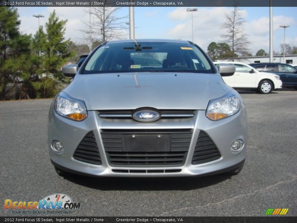 2012 Ford Focus SE Sedan Ingot Silver Metallic / Stone Photo #17