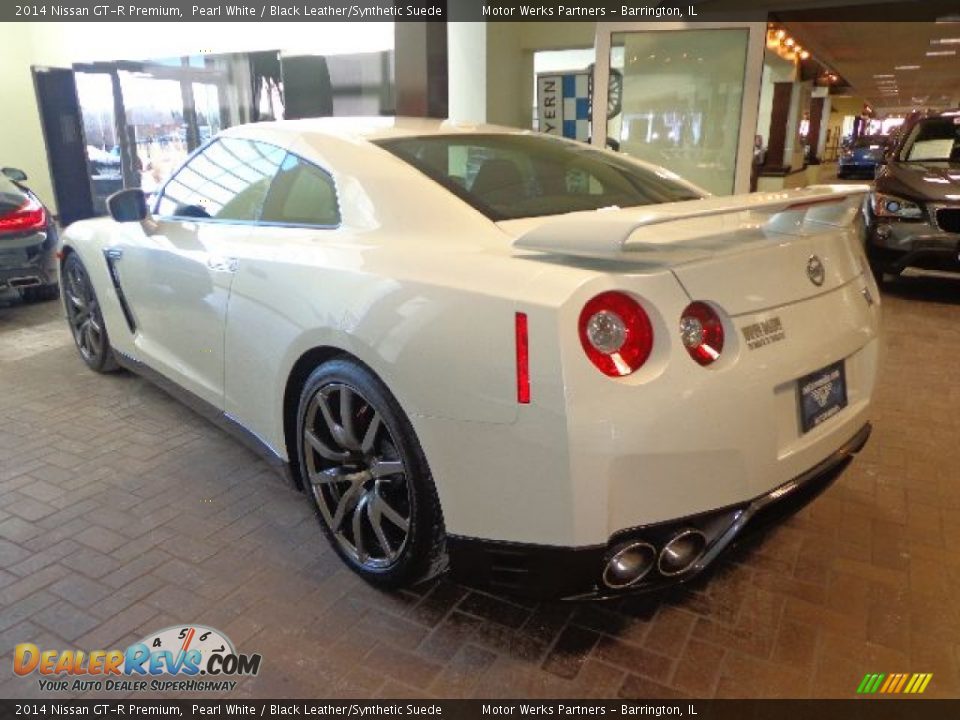 2014 Nissan GT-R Premium Pearl White / Black Leather/Synthetic Suede Photo #5