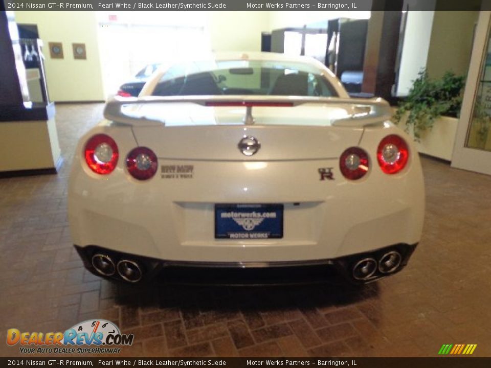 2014 Nissan GT-R Premium Pearl White / Black Leather/Synthetic Suede Photo #6