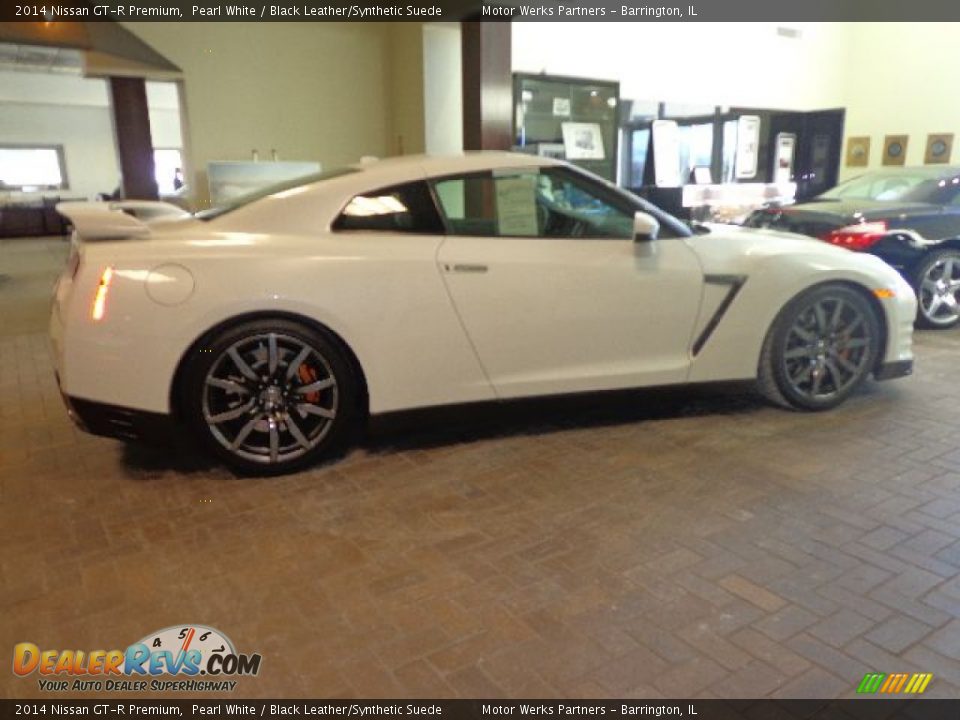 2014 Nissan GT-R Premium Pearl White / Black Leather/Synthetic Suede Photo #8