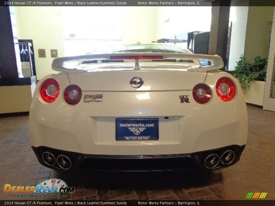 2014 Nissan GT-R Premium Pearl White / Black Leather/Synthetic Suede Photo #11