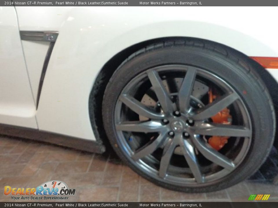 2014 Nissan GT-R Premium Pearl White / Black Leather/Synthetic Suede Photo #13