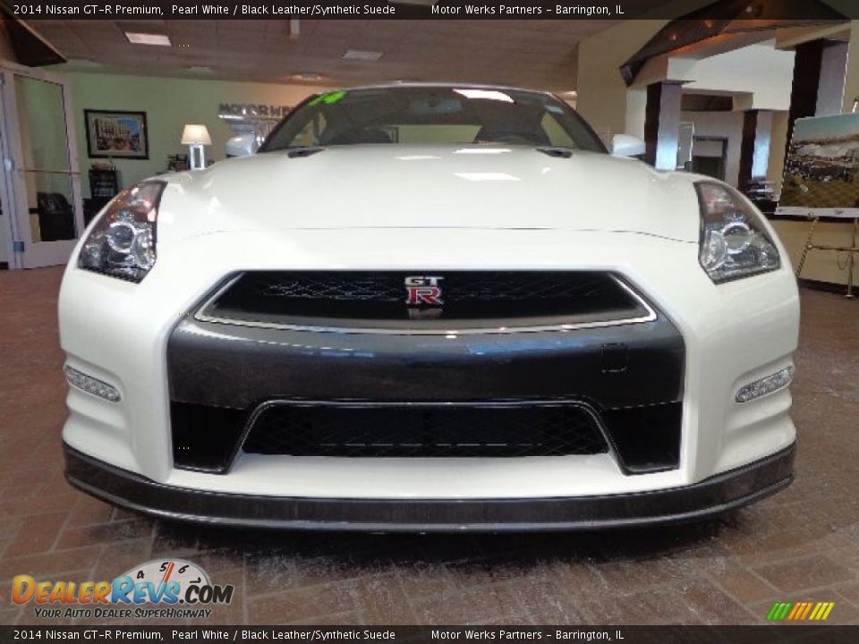 2014 Nissan GT-R Premium Pearl White / Black Leather/Synthetic Suede Photo #15