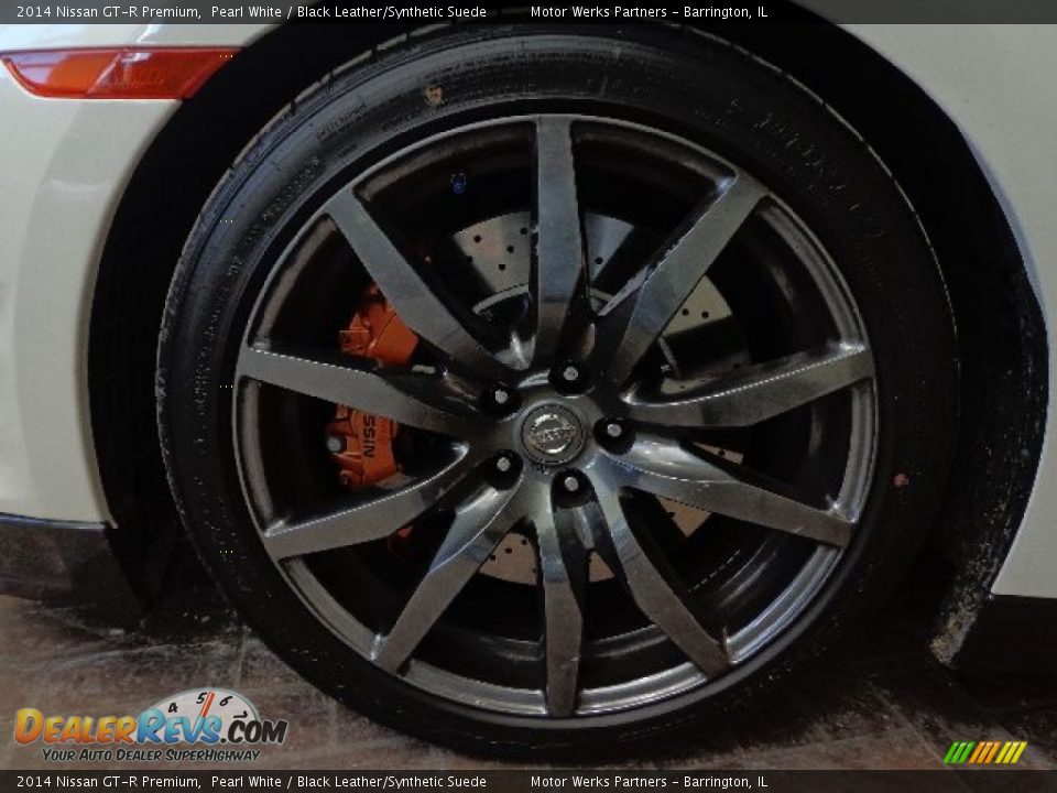 2014 Nissan GT-R Premium Pearl White / Black Leather/Synthetic Suede Photo #17