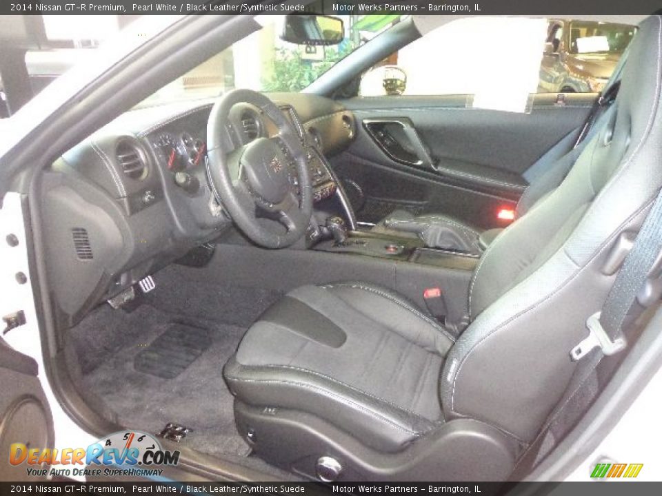 2014 Nissan GT-R Premium Pearl White / Black Leather/Synthetic Suede Photo #20