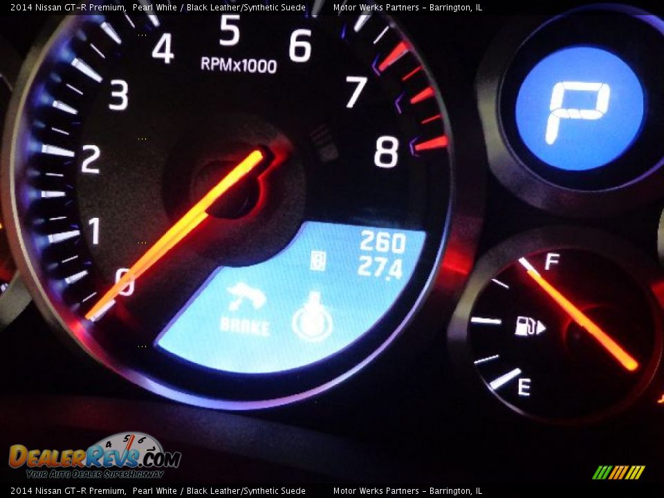 2014 Nissan GT-R Premium Pearl White / Black Leather/Synthetic Suede Photo #25