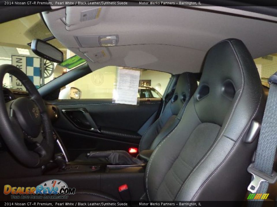 2014 Nissan GT-R Premium Pearl White / Black Leather/Synthetic Suede Photo #27