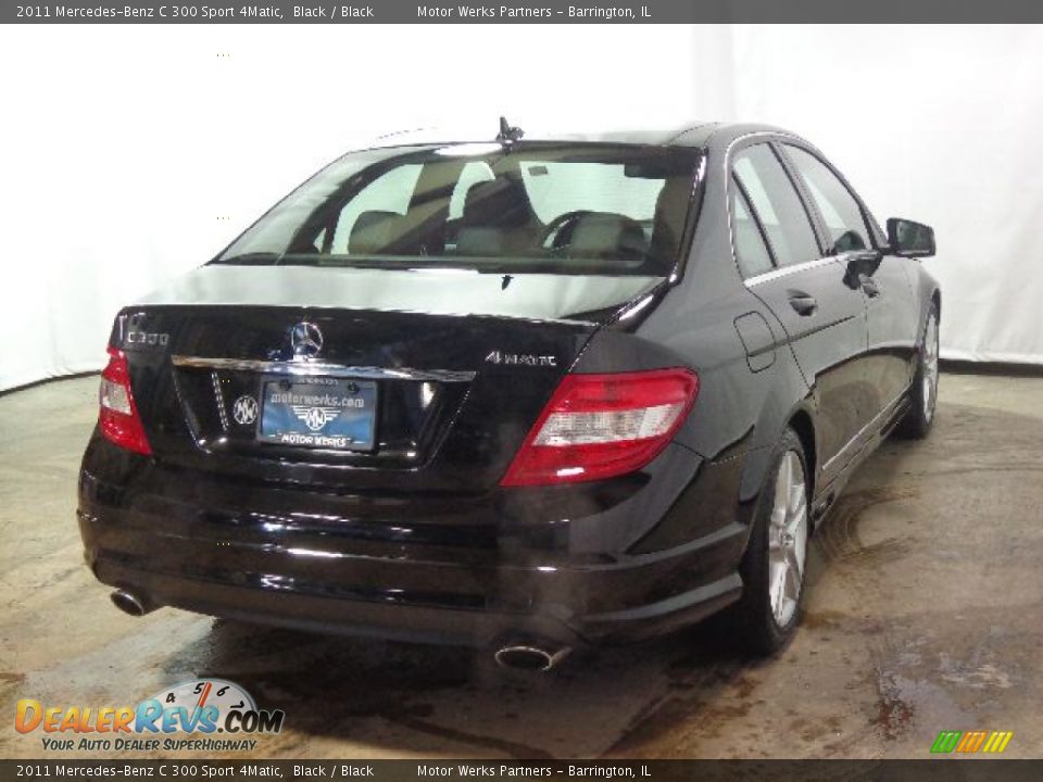 2011 Mercedes-Benz C 300 Sport 4Matic Black / Black Photo #7
