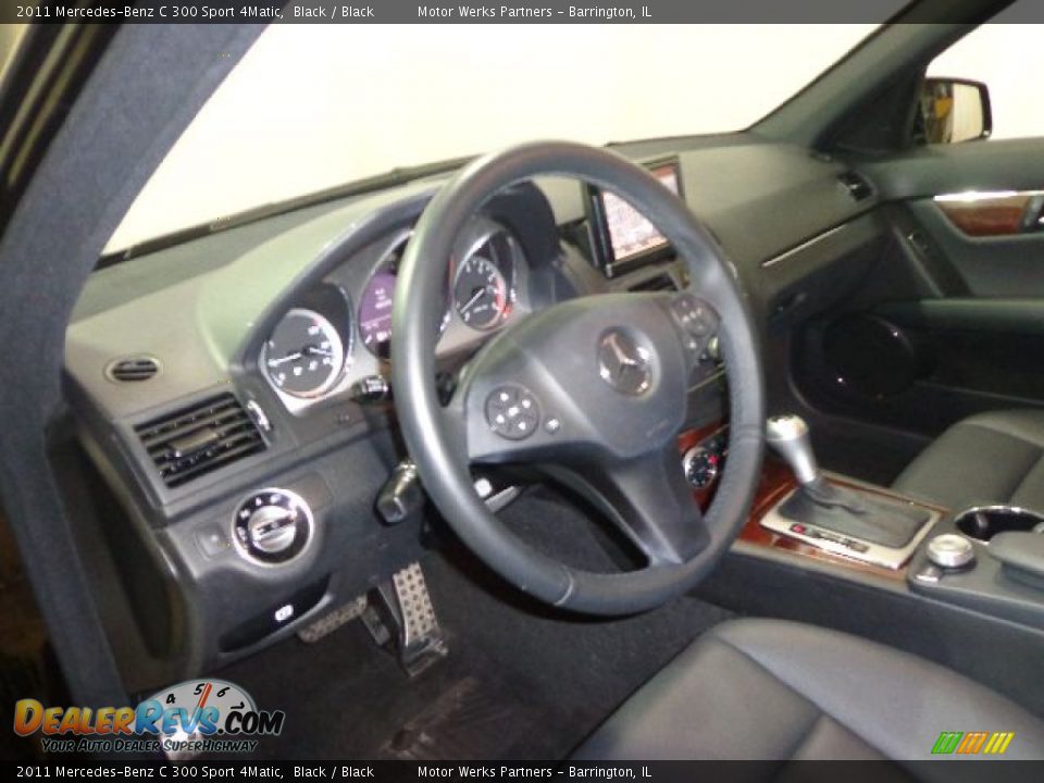 2011 Mercedes-Benz C 300 Sport 4Matic Black / Black Photo #12