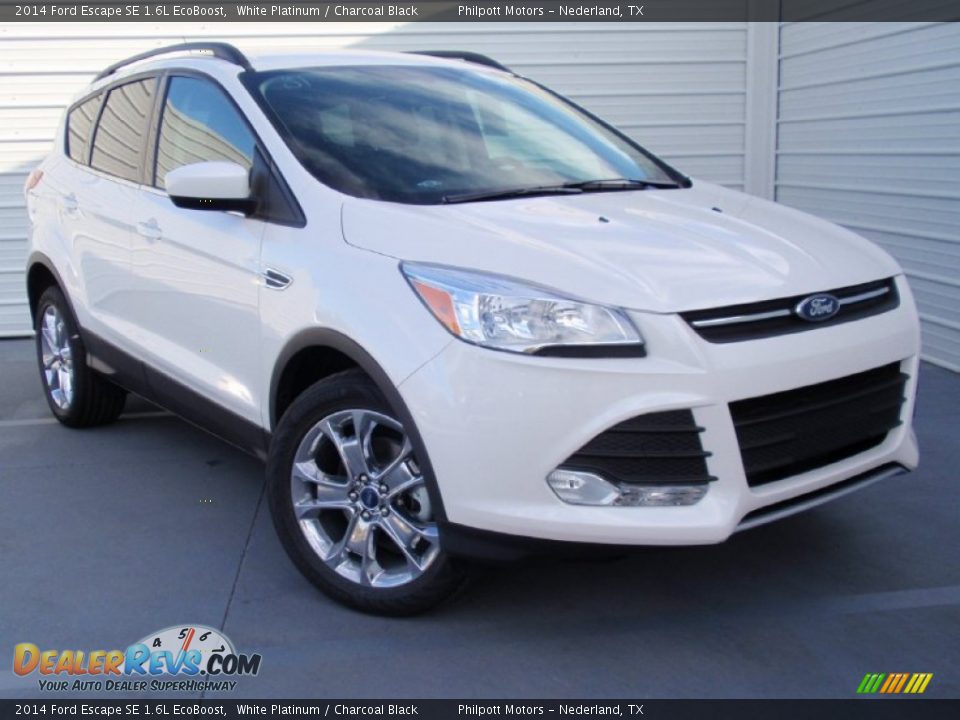 2014 Ford Escape SE 1.6L EcoBoost White Platinum / Charcoal Black Photo #1