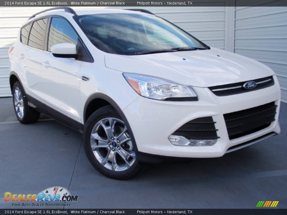 2014 Ford Escape SE 1.6L EcoBoost White Platinum / Charcoal Black Photo #2