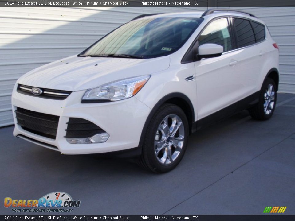 2014 Ford Escape SE 1.6L EcoBoost White Platinum / Charcoal Black Photo #7