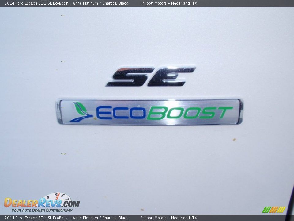 2014 Ford Escape SE 1.6L EcoBoost White Platinum / Charcoal Black Photo #15