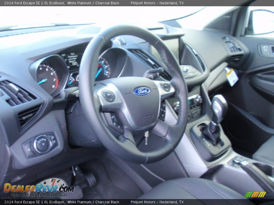 2014 Ford Escape SE 1.6L EcoBoost White Platinum / Charcoal Black Photo #29
