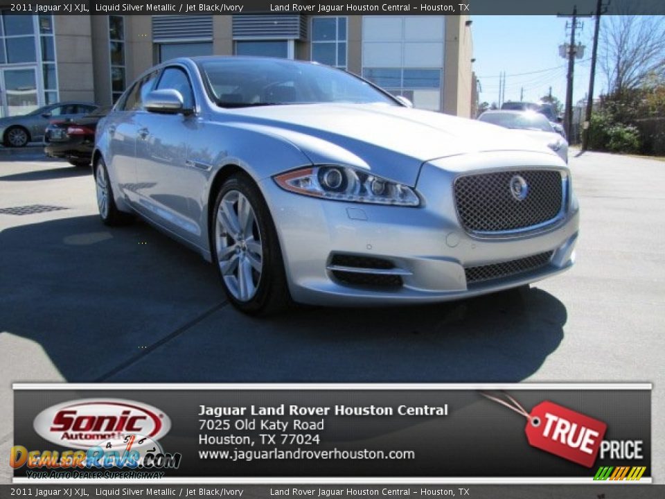 2011 Jaguar XJ XJL Liquid Silver Metallic / Jet Black/Ivory Photo #1