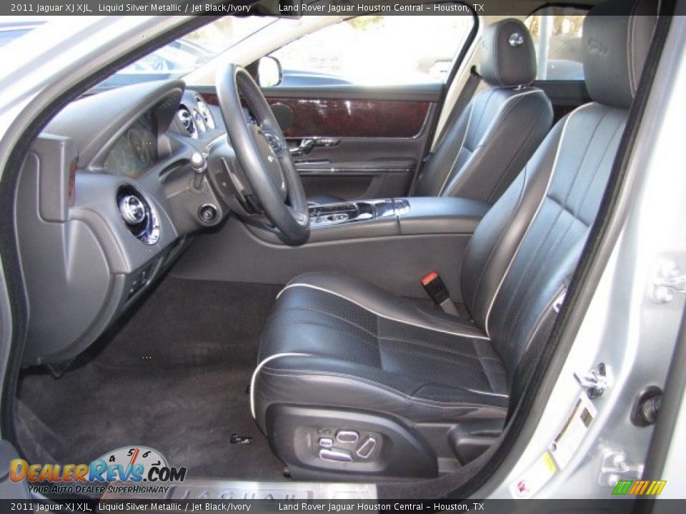 2011 Jaguar XJ XJL Liquid Silver Metallic / Jet Black/Ivory Photo #2