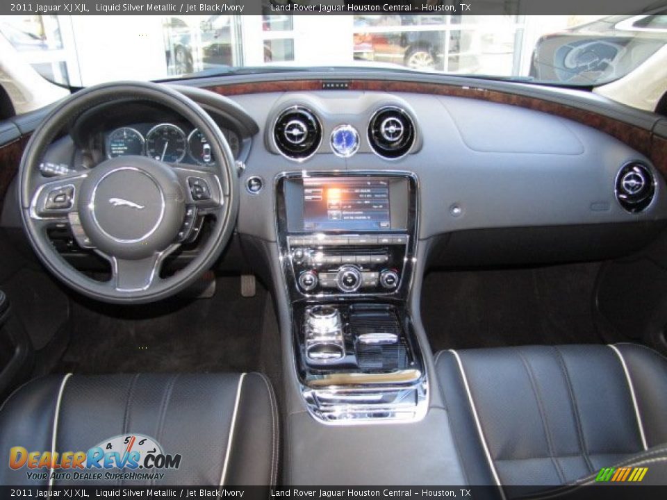 2011 Jaguar XJ XJL Liquid Silver Metallic / Jet Black/Ivory Photo #3