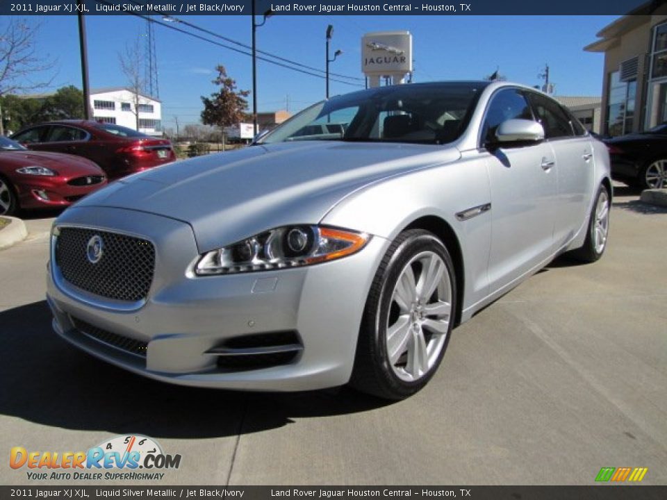 2011 Jaguar XJ XJL Liquid Silver Metallic / Jet Black/Ivory Photo #5