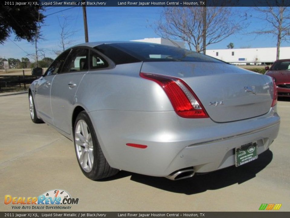 2011 Jaguar XJ XJL Liquid Silver Metallic / Jet Black/Ivory Photo #8