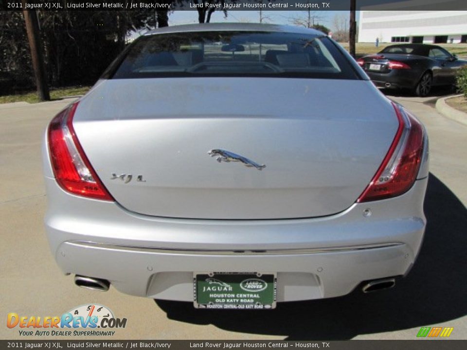 2011 Jaguar XJ XJL Liquid Silver Metallic / Jet Black/Ivory Photo #9