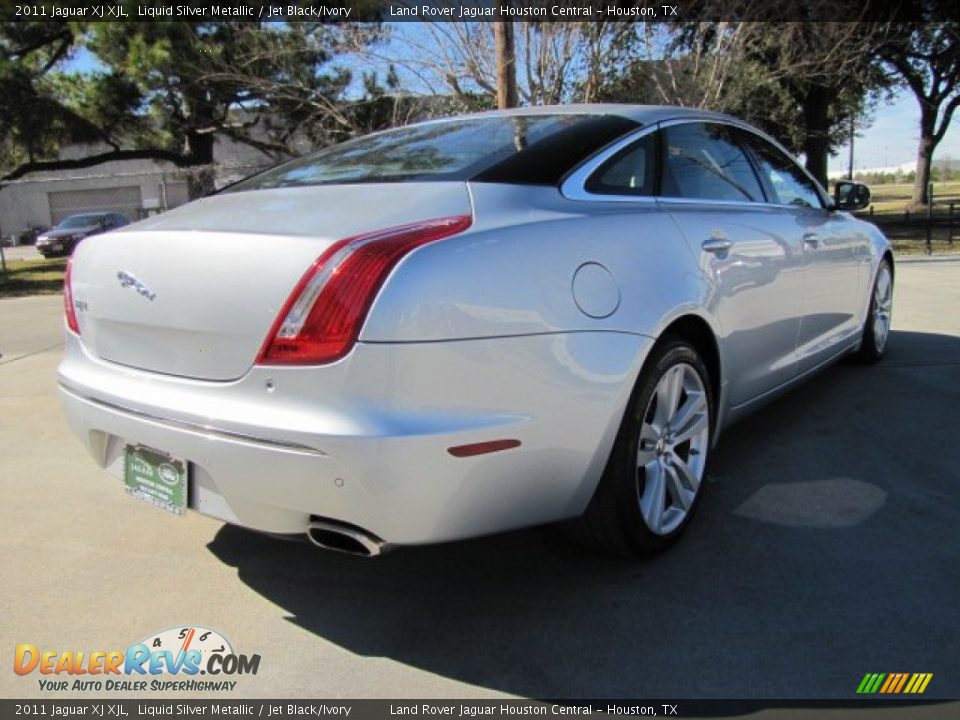 2011 Jaguar XJ XJL Liquid Silver Metallic / Jet Black/Ivory Photo #10