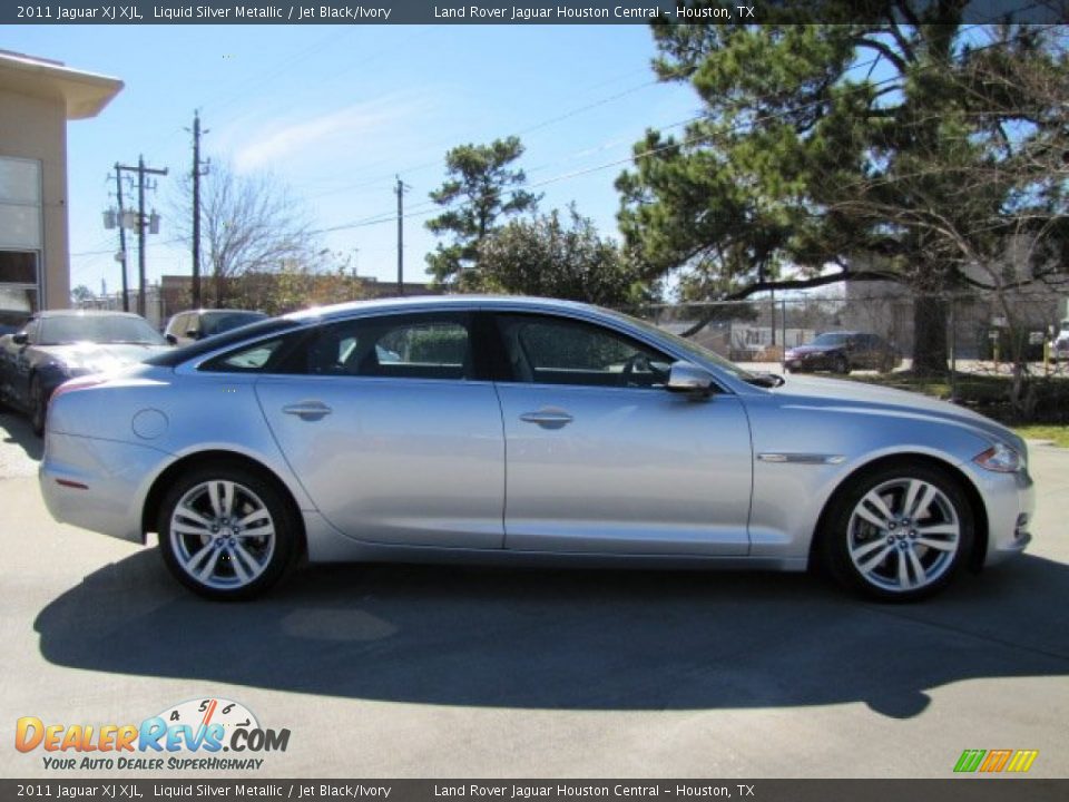 2011 Jaguar XJ XJL Liquid Silver Metallic / Jet Black/Ivory Photo #11