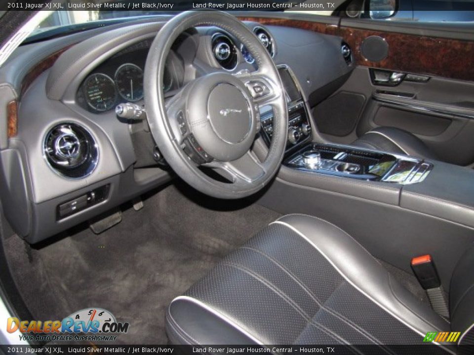 2011 Jaguar XJ XJL Liquid Silver Metallic / Jet Black/Ivory Photo #12