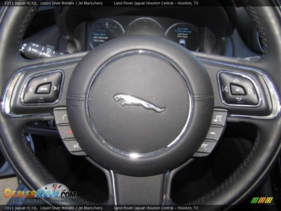 2011 Jaguar XJ XJL Liquid Silver Metallic / Jet Black/Ivory Photo #14