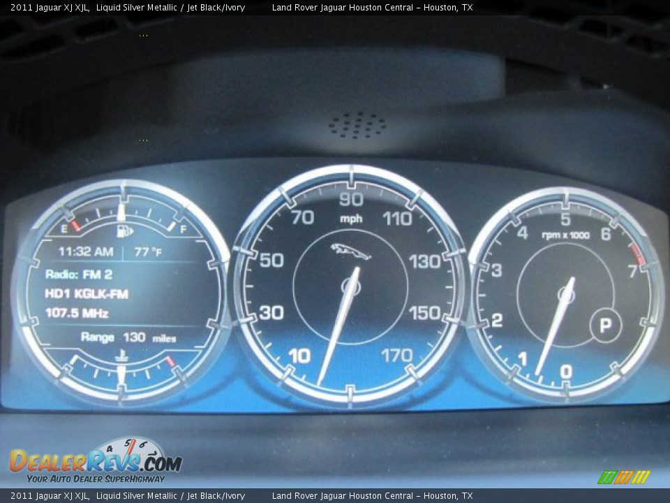 2011 Jaguar XJ XJL Liquid Silver Metallic / Jet Black/Ivory Photo #15