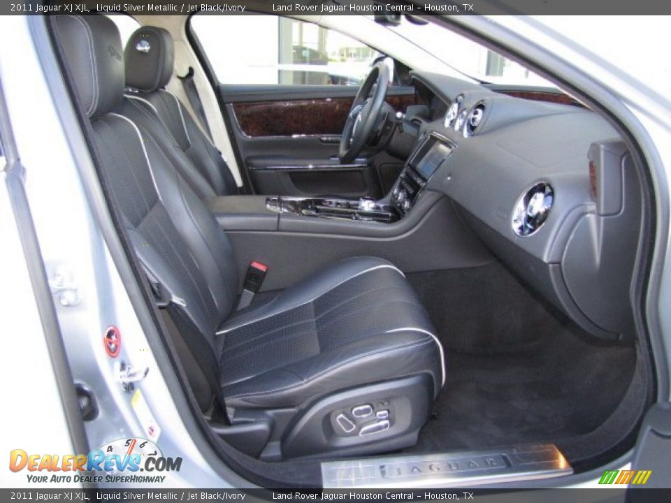 2011 Jaguar XJ XJL Liquid Silver Metallic / Jet Black/Ivory Photo #27